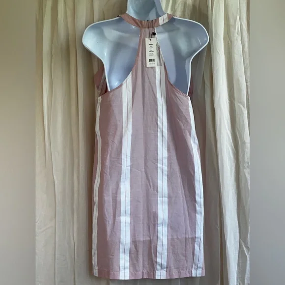 Rampage | Dusty Rose Halter Striped Dress NWT - Picture 2 of 4